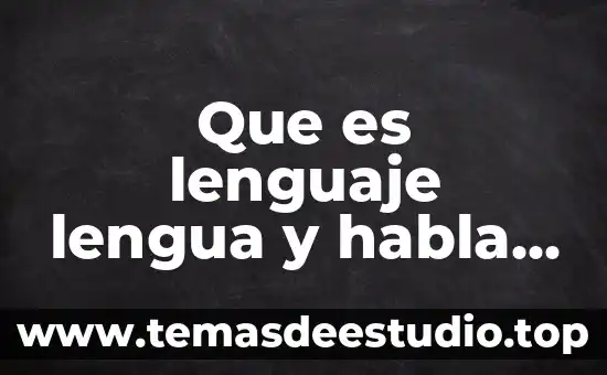 Qué es un circuito de habla con autor 8 Que es lenguaje lengua y habla fernando de saussurre