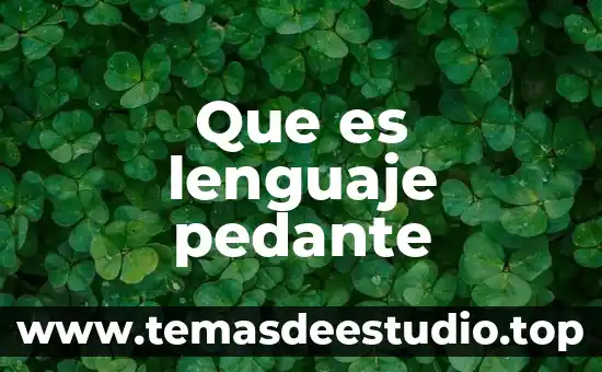 Que es el lenguaje como objeto de cultura 7 Que es lenguaje pedante