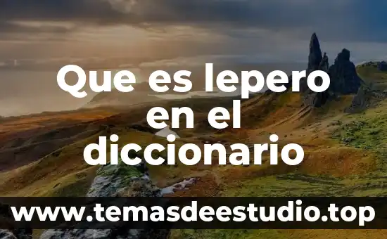 Que es avaricia significado diccionario 8 Que es lepero en el diccionario