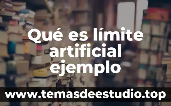 Qué es una conclusión y ejemplo 6 Qué es límite artificial ejemplo