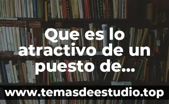 Que es lo atractivo de un puesto de trabajo