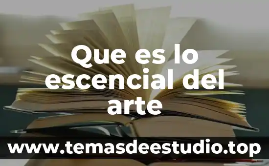 Que es lo escencial del arte