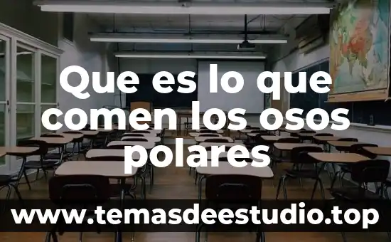 Que es lo que mas comen las cucarachas 7 Que es lo que comen los osos polares