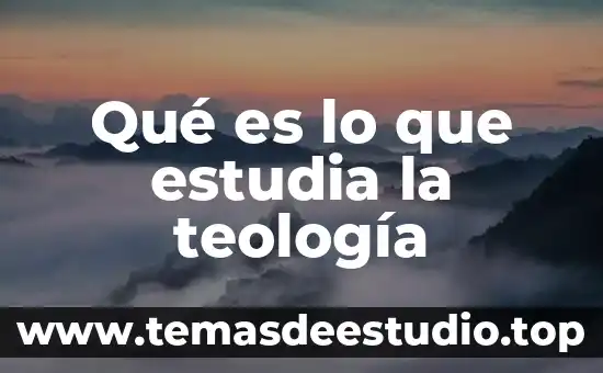 Qué es un elemento de maniobra 6 Qué es lo que estudia la teología