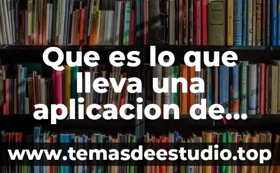 Que es lo que lleva una aplicacion de trabajo