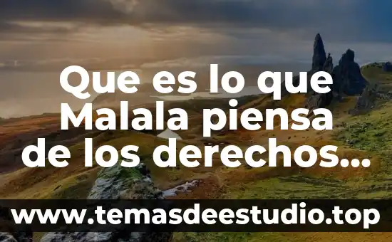 Que es lo que Malala piensa de los derechos humanos