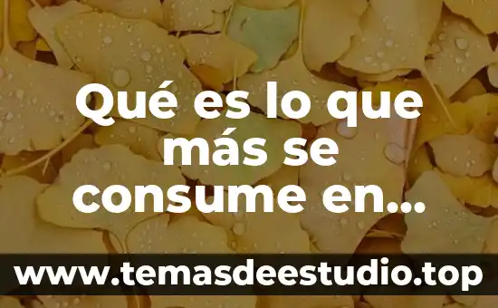 Que es lo que la gente mas consume 2017 7 Qué es lo que más se consume en España