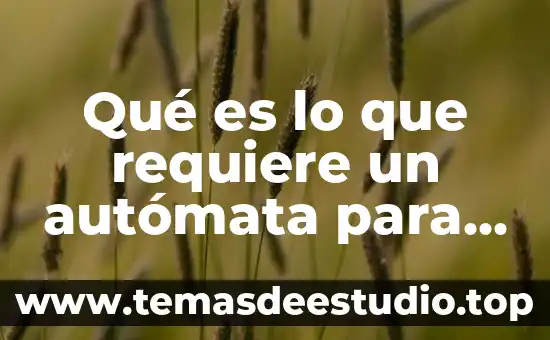 Dios griego que es conocido por sus fiestas y libertinajes 7 Qué es lo que requiere un autómata para que funcione