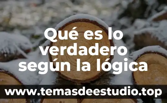 Qué es lo verdadero según la lógica