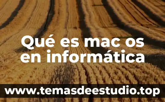 Qué es mac os en informática