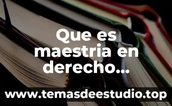 Que es maestria en derecho procesal