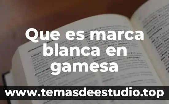 Que es marca blanca en gamesa