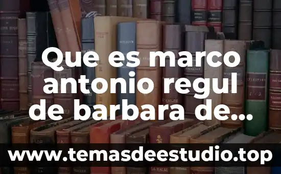 Que es marco antonio regul de barbara de regil