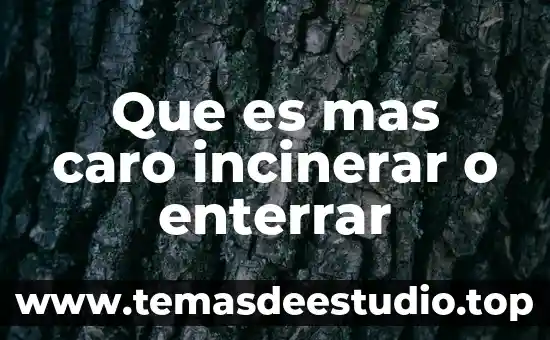 Que es un hecho de historia 5 Que es mas caro incinerar o enterrar