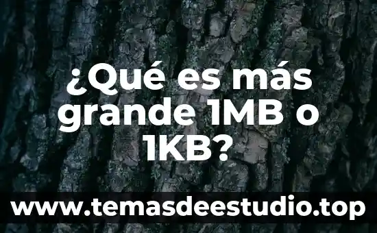 Que es mas grande sol o tierra 8 ¿Qué es más grande 1MB o 1KB?