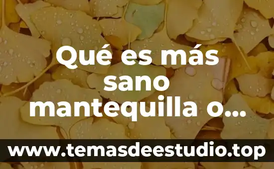 Que es identidad del mas alla de las fronteras 8 Qué es más sano mantequilla o margarina