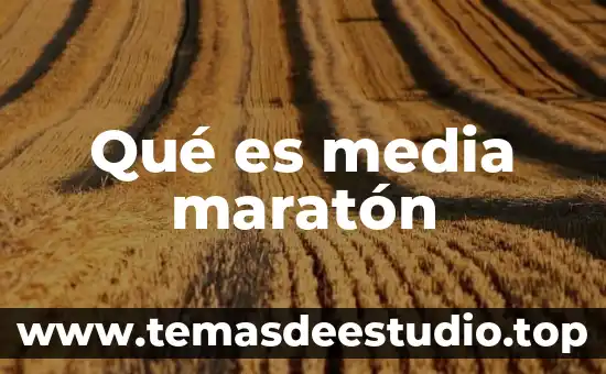 Que es un media en arquitectura 7 Qué es media maratón