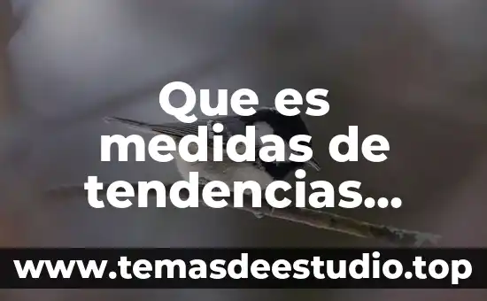 Que es medidas de tendencias central en estadistica