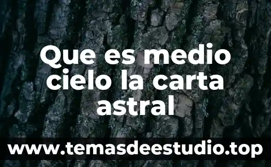 Que es medio cielo la carta astral