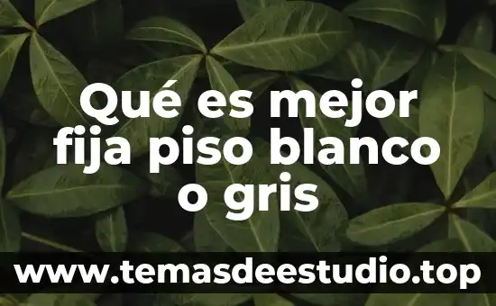 Que es mejor refrigeradores color negro o gris 5 Qué es mejor fija piso blanco o gris