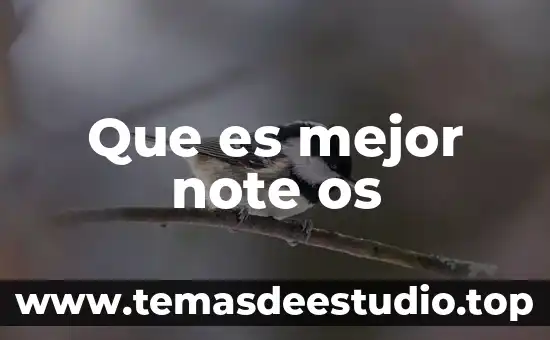 Que es mejor note os