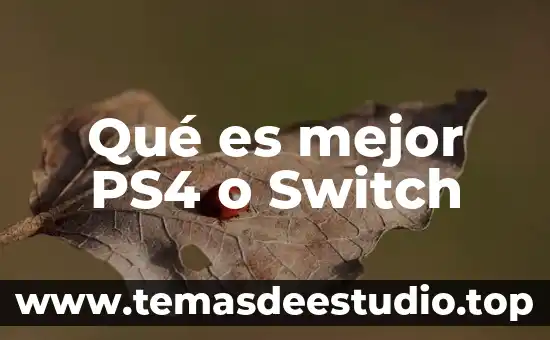 Que es costo puro 3 Qu茅 es mejor PS4 o Switch