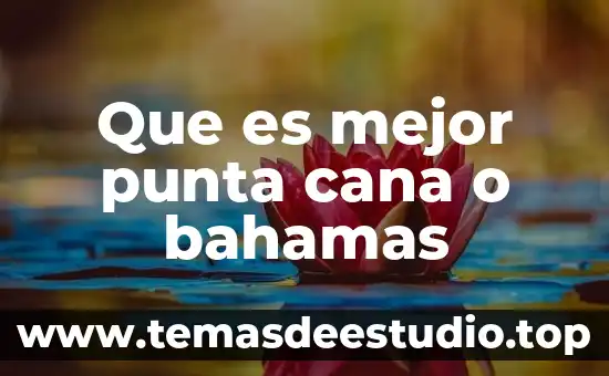 Que es mejor punta cana o bahamas
