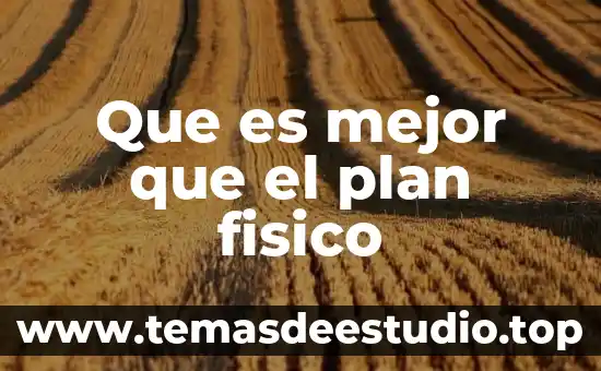 Que es mejor que el plan fisico