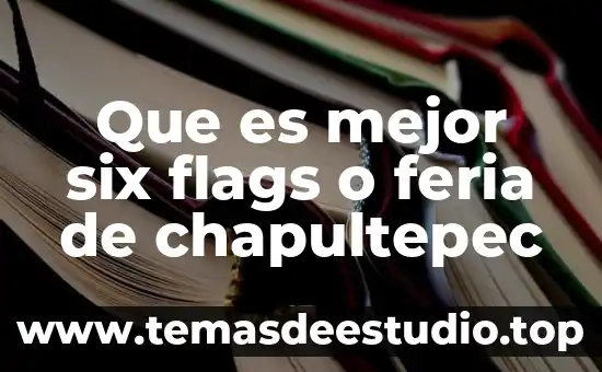 Caso que es Six Sigma 5 Que es mejor six flags o feria de chapultepec