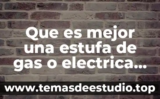 Que es mejor una estufa de gas o electrica sustentabilidad