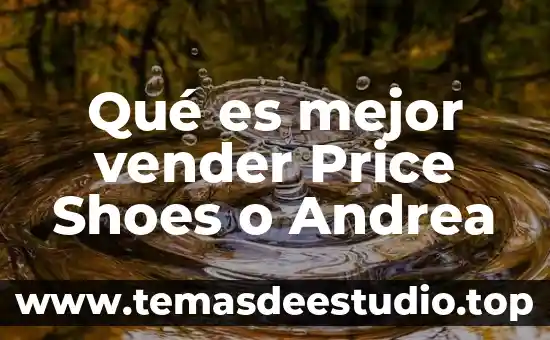 Que es mas importante al vender 8 Qué es mejor vender Price Shoes o Andrea