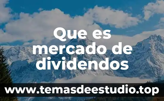 Que es mercado de dividendos
