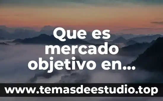 Qué es el mercado mexicano de valores 4 Que es mercado objetivo en mercadotecnia