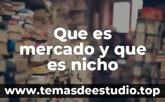 Que es mercado y que es nicho