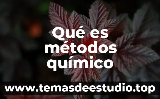 Qué es métodos químico