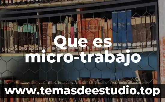Qué es arquitectura.edu 8 Que es micro-trabajo