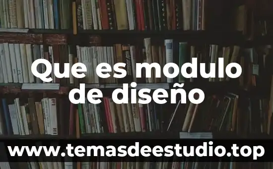 Que es modulo de diseño