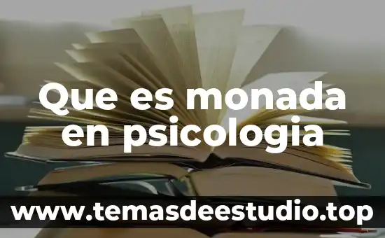 En psicología que es la conciencia 4 Que es monada en psicologia