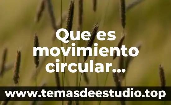 Que es movimiento circular ejercicios con formulas