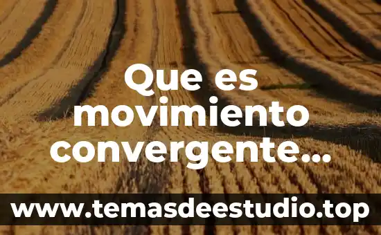 Que es movimiento convergente resumen
