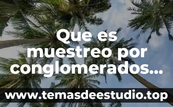Que es el muestreo de la media muestral 5 Que es muestreo por conglomerados yahoo
