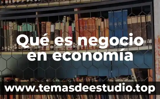Número económico educativo que es 4 Qué es negocio en economía