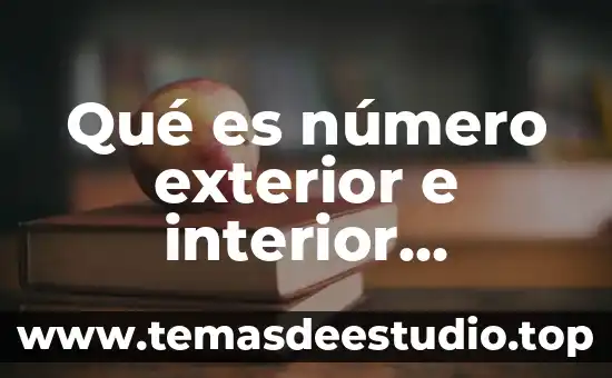 Que es numero interior y numero exterior 5 Qué es número exterior e interior ejemplo