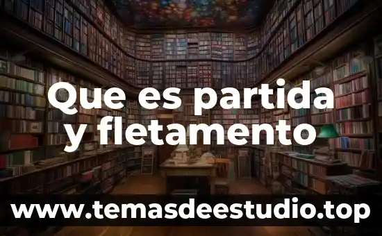 Que es la partida en un pedimento 5 Que es partida y fletamento