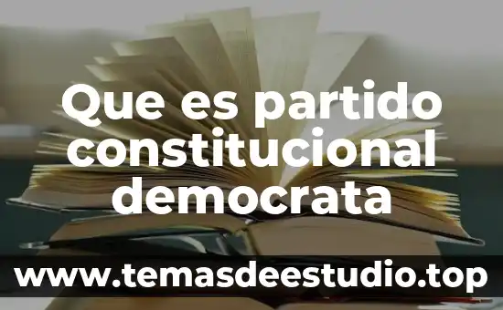 Qué es una ideología de un partido político 7 Que es partido constitucional democrata