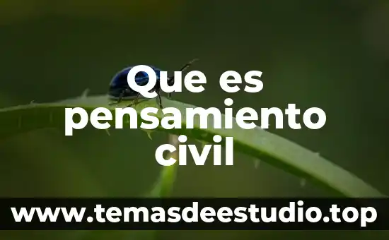 Código civil cdmx que es 6 Que es pensamiento civil