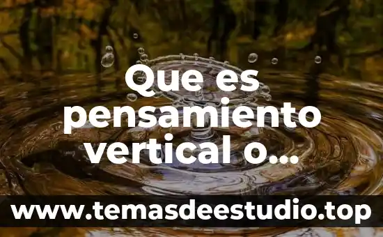 Qué es el tiro vertical y horizontal en física 8 Que es pensamiento vertical o logico