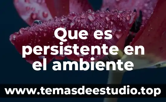 Que es homeostasis en ambiente y sustentabilidad 4 Que es persistente en el ambiente