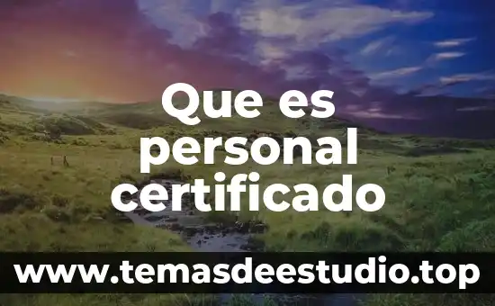 Que es suministro de personal 6 Que es personal certificado