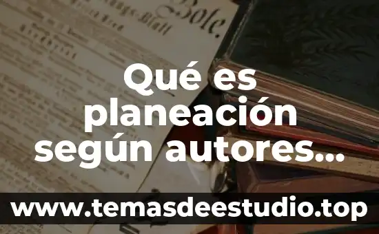 Que es el nombre de año en una carta 7 Qué es planeación según autores y año